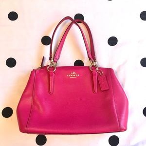 Hot pink small coach purse